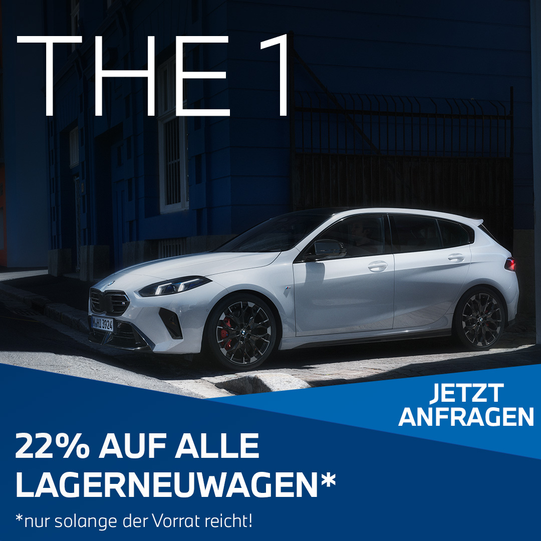 BMW 1er sofort verfügbar Lageraktion 22% auf Bestandsware