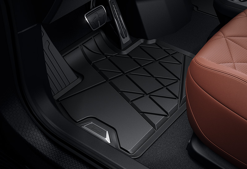 Detail einer Fußmatte aus der Reihe BMW Zubehör