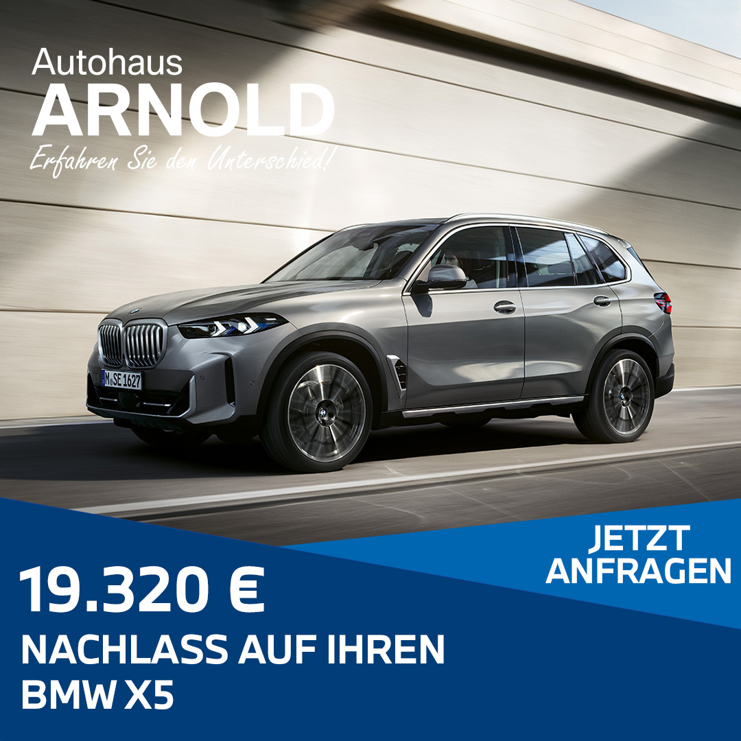 BMW X5 Aktionsangebot, Text unter Motiv, 19.320 Euro Nachlass auf Ihren BMW X5
