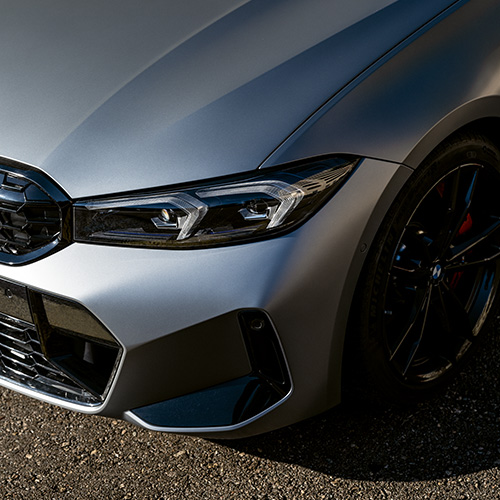 BMW 3er Limousine, Detail der Leuchte vorne