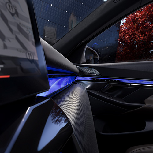 BMW i5 Limousine G60 Ambientebeleuchtung Kristallglas