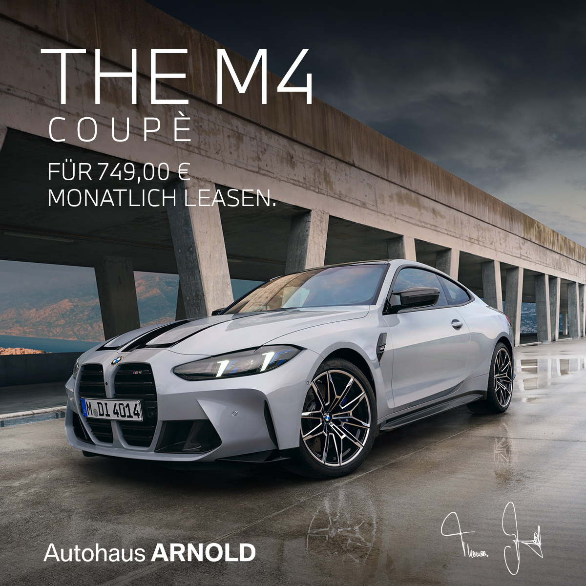 BMW M4 Coupé Aktionsangebot für 749,00 € monatlich leasen