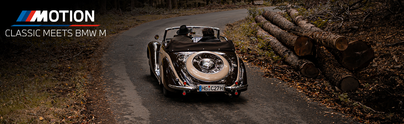 Motion Classic Meets BMW M Spessart Ralley, Oldtimer fährt durch den Spessart