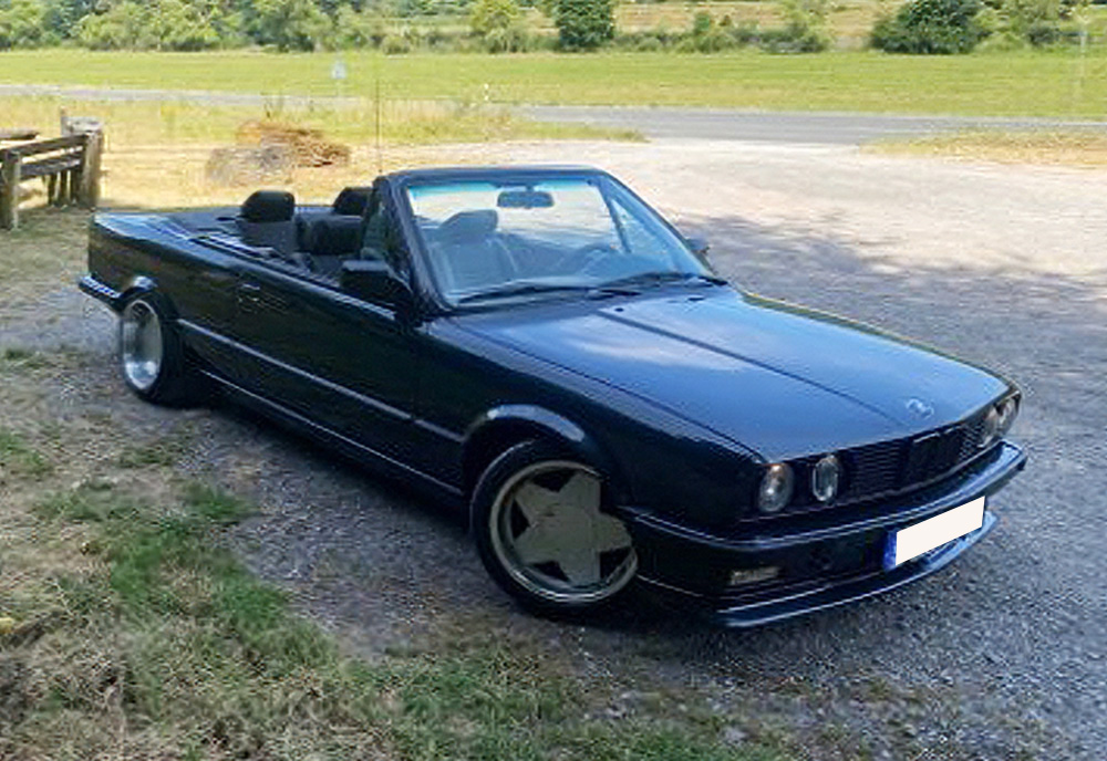 BMW 320i Cabrio Baujahr 1989 bei der MOTION Spessart Rallye 2026
