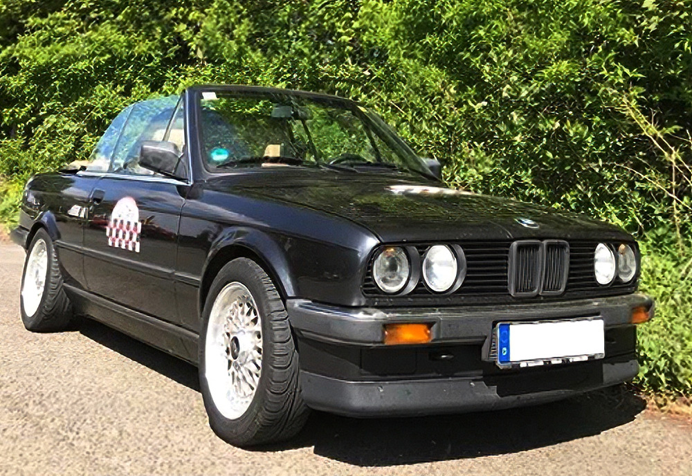 BMW 320i Cabrio Baujahr 1990 bei der MOTION Spessart Rallye 2026