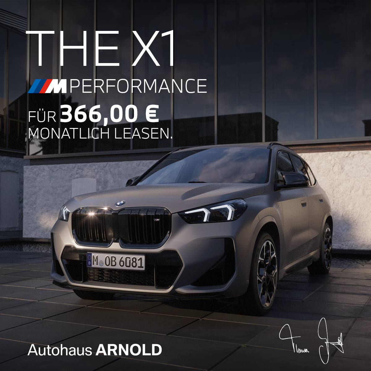BMW X1 M35 Aktionsangebot für 366,00 € monatlich im Autohaus ARNOLD