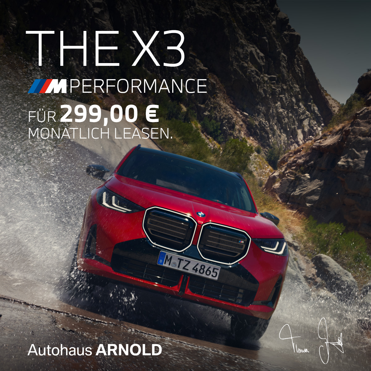 BMW X3 M50 Aktionsangebot für 299,00 € monatlich im Autohaus ARNOLD