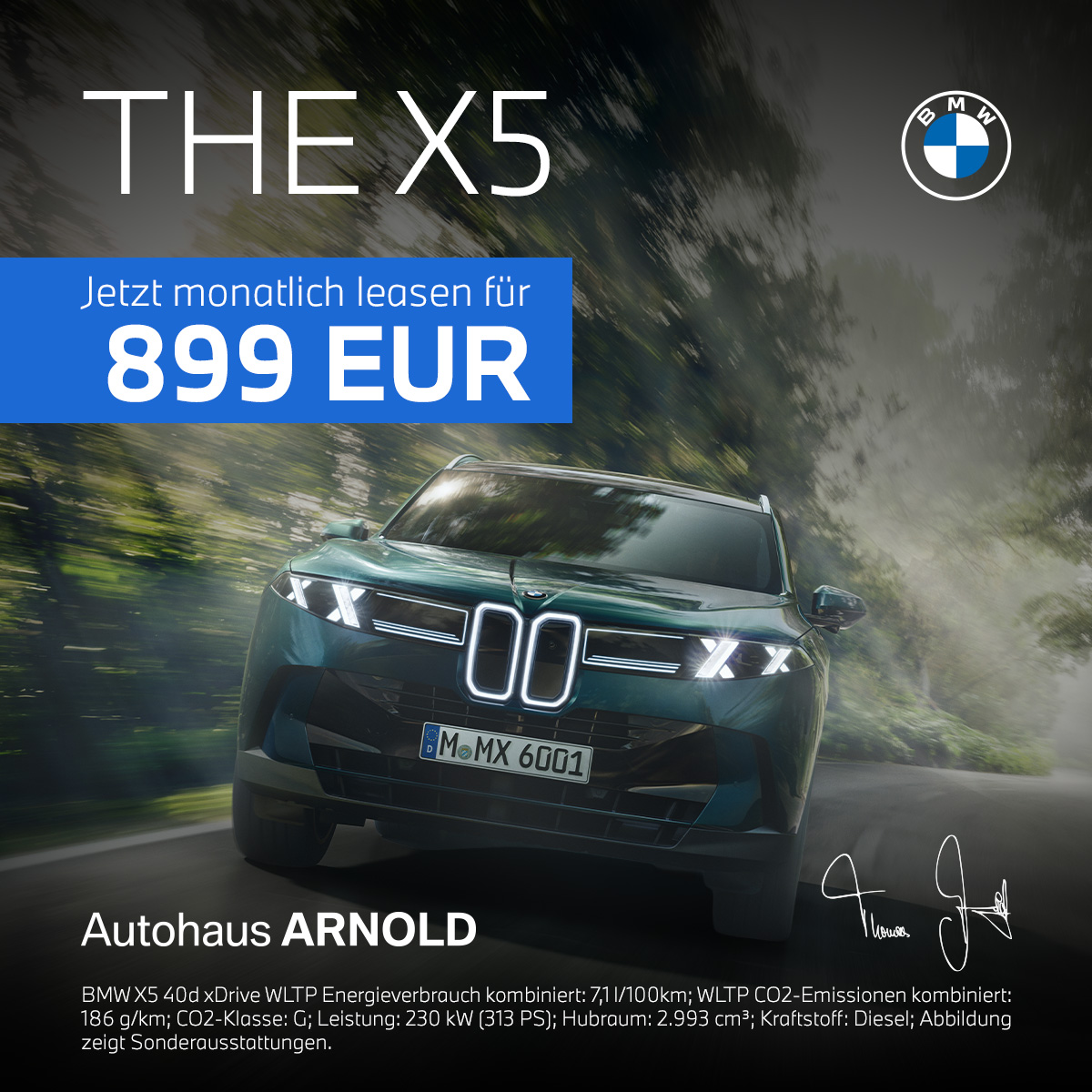 BMW X5 Aktionsangebot für 899,00 € monatlich leasen im Autohaus ARNOLD