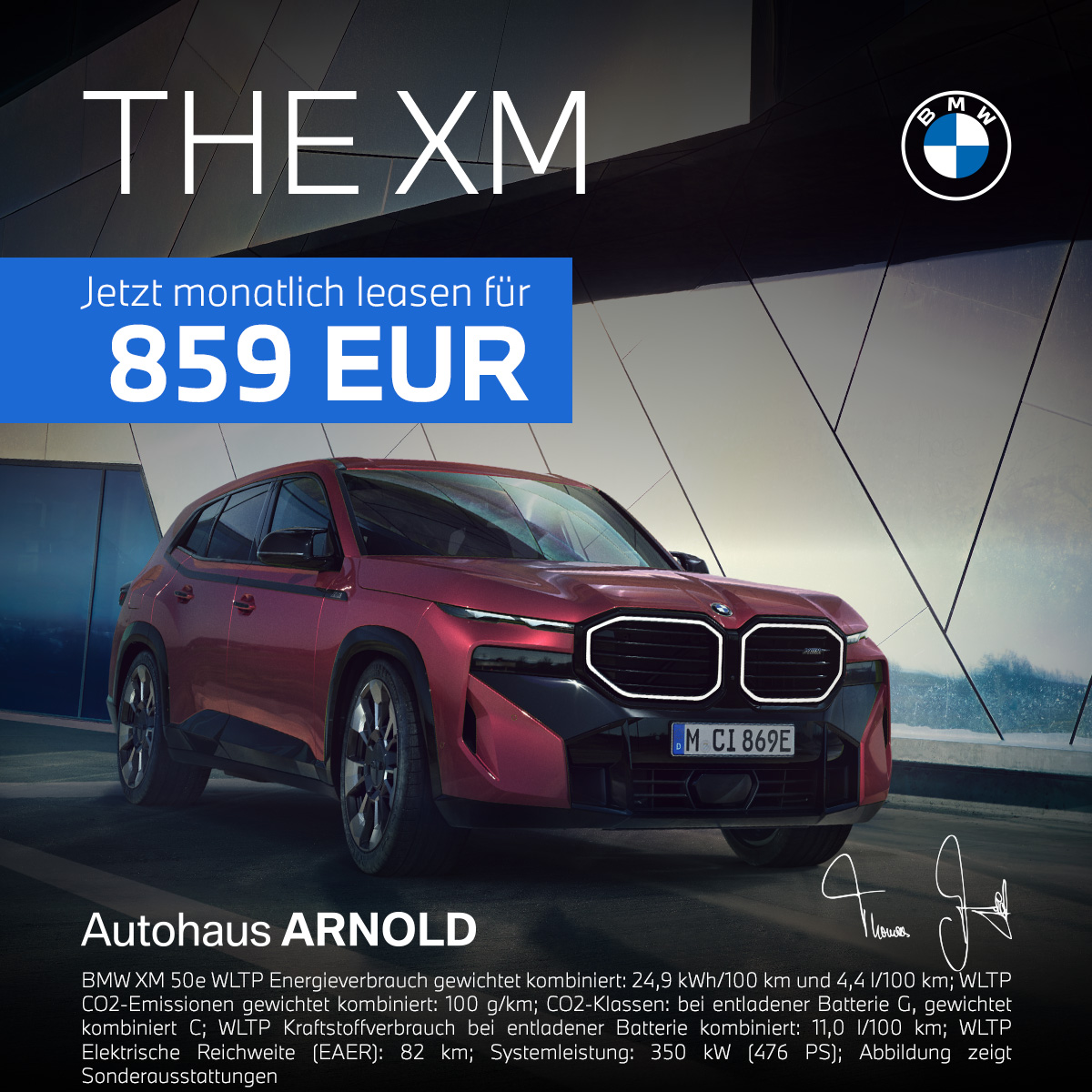BMW XM Aktionsangebot für 859,00 € monatlich leasen im Autohaus ARNOLD